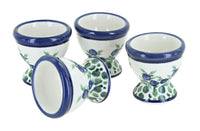 Polish Pottery Porcelain Vine Egg Cup Set