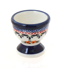 Polish Pottery Floral Butterfly Egg Cup