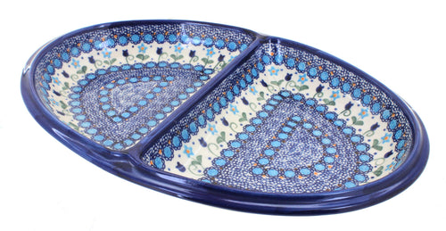 Polish Pottery Savannah Large Divided Dish