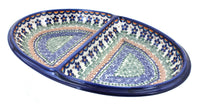 Polish Pottery Aztec Flower Large Divided Dish