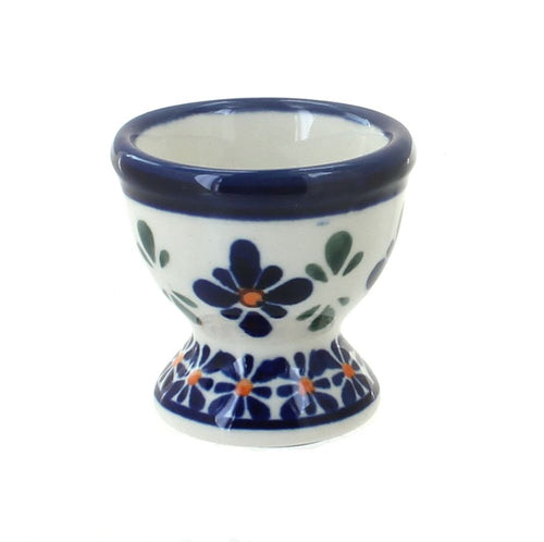 Polish Pottery Mosaic Flower Egg Cup