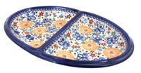 Polish Pottery Butterfly Large Divided Dish