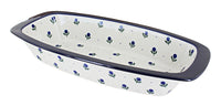 Polish Pottery Blueberry Long Serving Dish