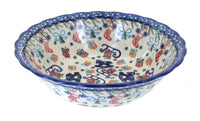 Polish Pottery Christmas Bounty Large Serving Bowl