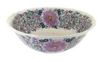 Polish Pottery Lilac Garden Large Serving Bowl