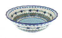 Polish Pottery Winter Celebration Large Serving Bowl