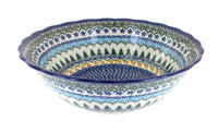 Polish Pottery Holiday Pine Large Serving Bowl