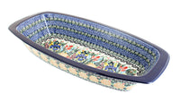 Polish Pottery Summer Blooms Long Serving Dish
