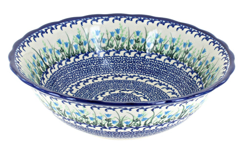 Polish Pottery Misty Large Serving Bowl
