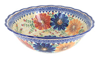 Polish Pottery Autumn Burst Large Serving Bowl