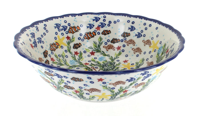 Polish Pottery Atlantis Large Serving Bowl