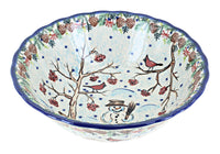 Little Snowman Large Serving Bowl Polish Pottery