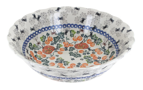 Trick or Treat Large Serving Bowl Polish Pottery