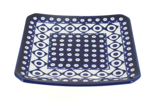 Polish Pottery Xandra Square Dessert Plate