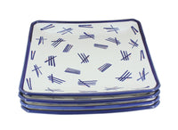 Polish Pottery Zoe Square Dinner Plate Set