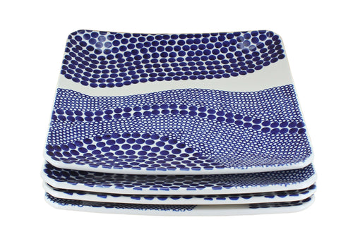 Polish Pottery Zara Square Dinner Plate Set
