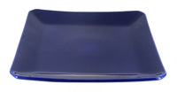 Polish Pottery Cobalt Square Dinner Plate