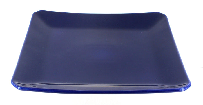 Polish Pottery Cobalt Square Dinner Plate
