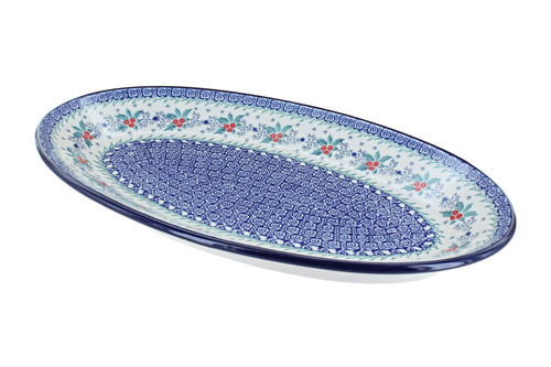 Polish Pottery December Joy Oval Platter