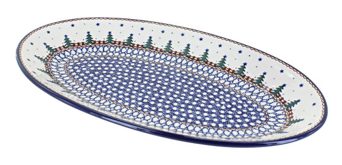 Polish Pottery Rustic Pines Oval Platter