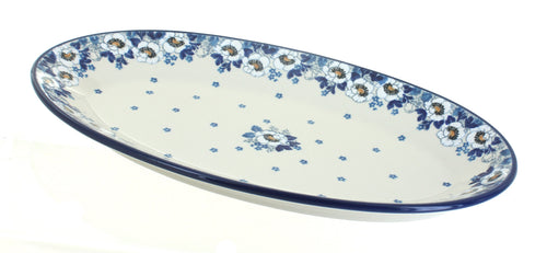 Polish Pottery Georgia Blue Oval Platter