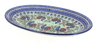 Polish Pottery Rooster Row Oval Platter