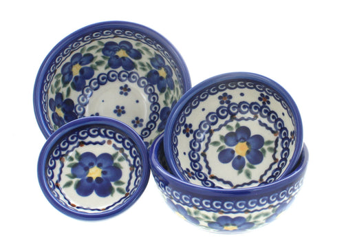 Polish Pottery Spring Blossom Measuring Bowl Set