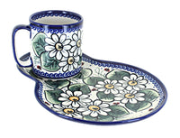 Polish Pottery Ladybug Breakfast Plate with Mug