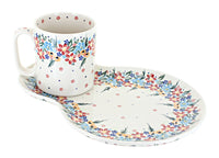 Polish Pottery Tara Breakfast Plate with Mug