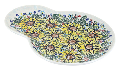 Polish Pottery Sunflower Maze Breakfast Plate