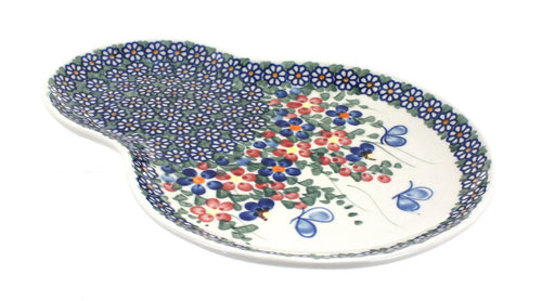 Polish Pottery Garden Butterfly Breakfast Plate