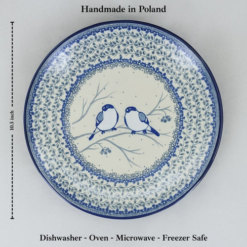 Bluebird Dinner Plate Polish Pottery