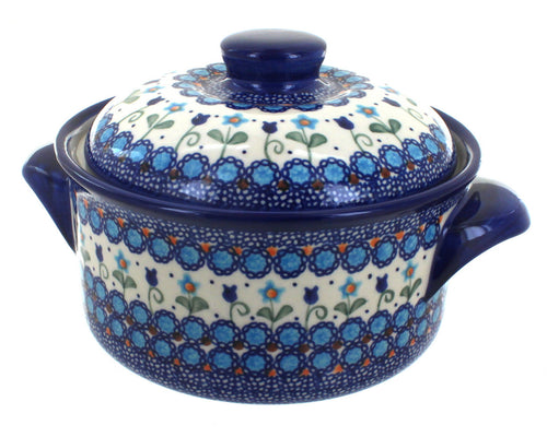 Polish Pottery Savannah Round Baker with Lid