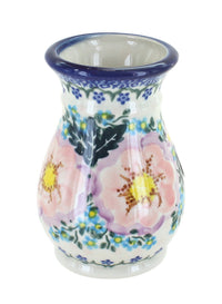 Polish Pottery Apple Blossom Small Vase