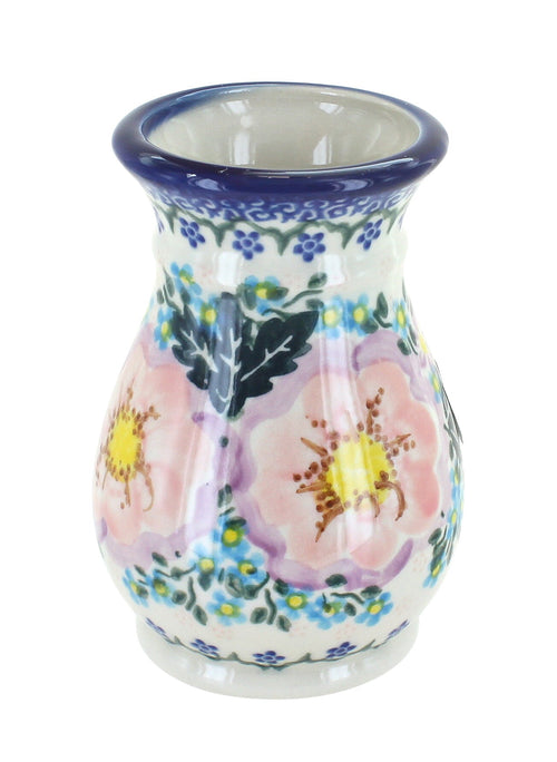 Polish Pottery Apple Blossom Small Vase