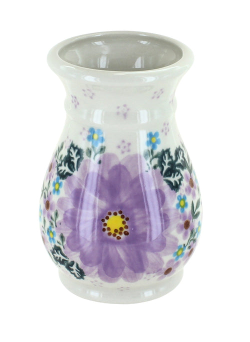 Polish Pottery Lilac Garden Small Vase