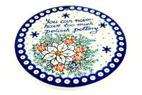 Never Too Much Polish Pottery Trivet Polish Pottery