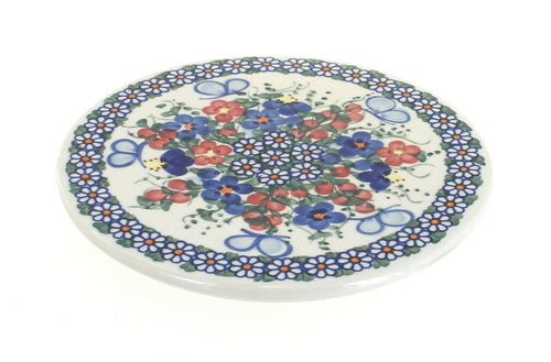 Polish Pottery Garden Butterfly Trivet