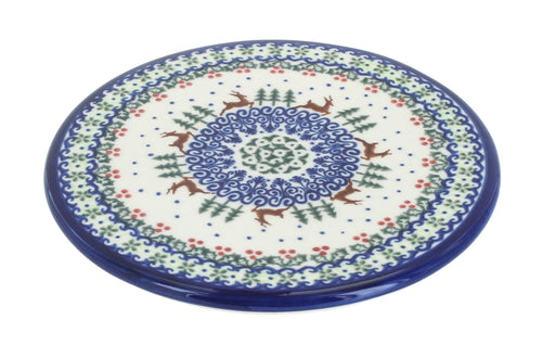 Polish Pottery Reindeer Delight Trivet