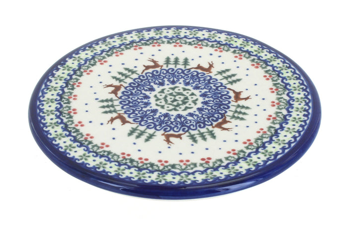Polish Pottery Reindeer Delight Trivet