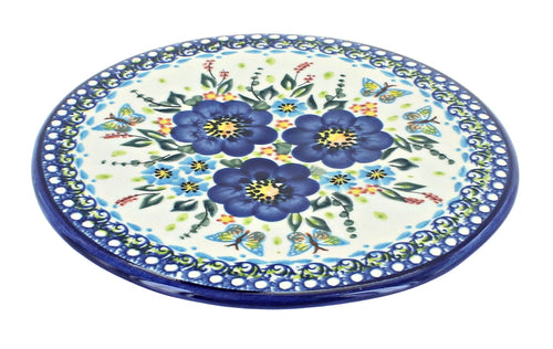 Polish Pottery Garden Of Blue Trivet