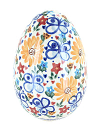 Polish Pottery Butterfly Large Decorated Egg