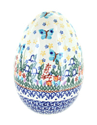 Polish Pottery Garden of Eden Large Decorated Egg