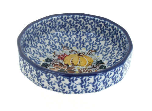 Polish Pottery Harvest Bounty Small Angular Bowl