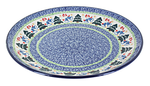 Polish Pottery Winter Bells Dinner Plate