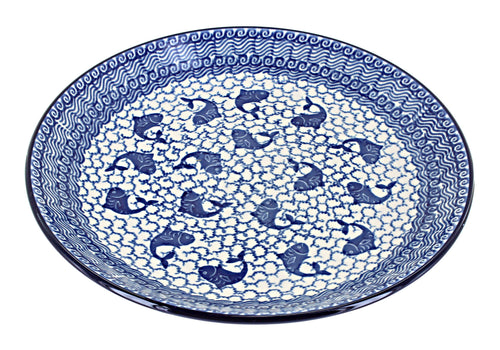 Polish Pottery Mosaic Beach Dinner Plate