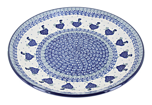 Polish Pottery Barnyard Rooster Dinner Plate