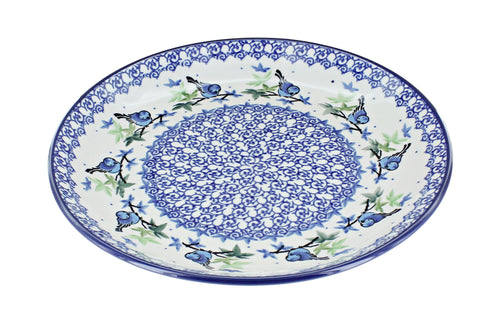 Polish Pottery Mockingbird Dinner Plate