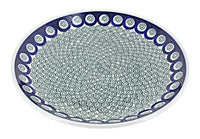 Polish Pottery Peacock Swirl Dinner Plate
