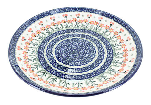 Polish Pottery Peach Posy Dinner Plate
